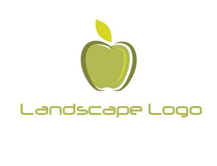 apple with leaf icon