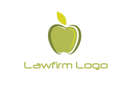 apple with leaf icon