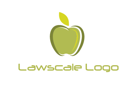 apple with leaf icon