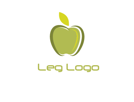 apple with leaf icon
