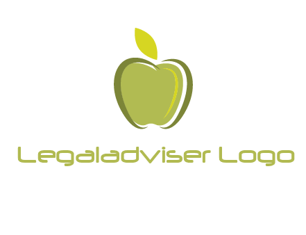 apple with leaf icon