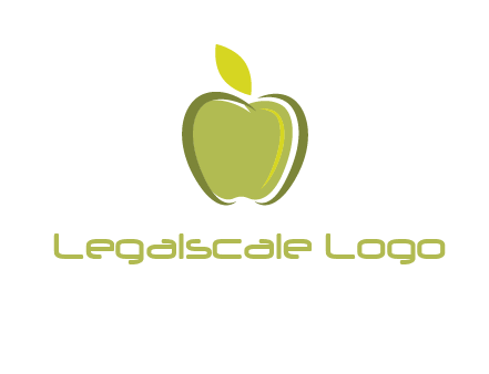 apple with leaf icon