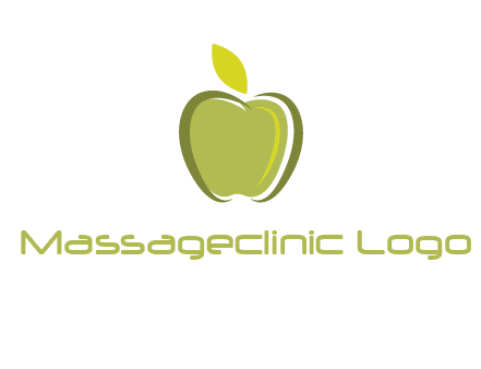 apple with leaf icon