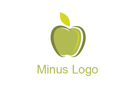 apple with leaf icon