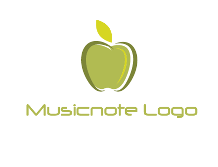 apple with leaf icon