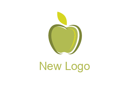 apple with leaf icon