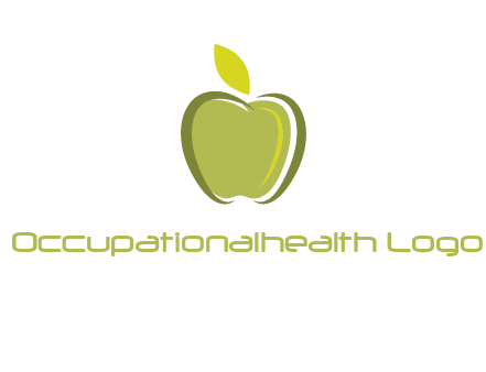 apple with leaf icon