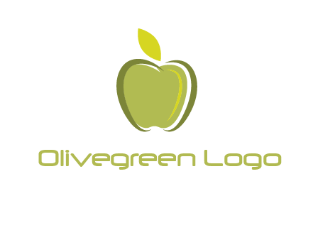 apple with leaf icon