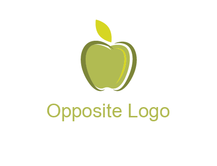 apple with leaf icon