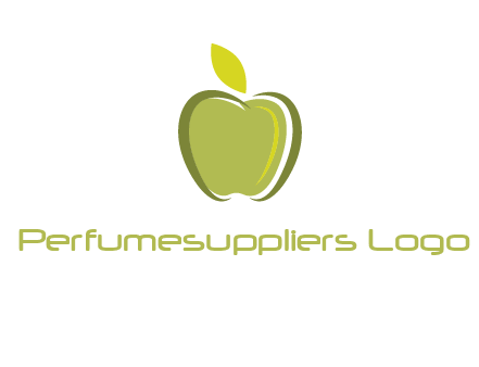 apple with leaf icon