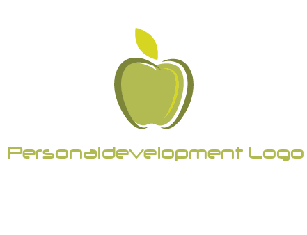 apple with leaf icon