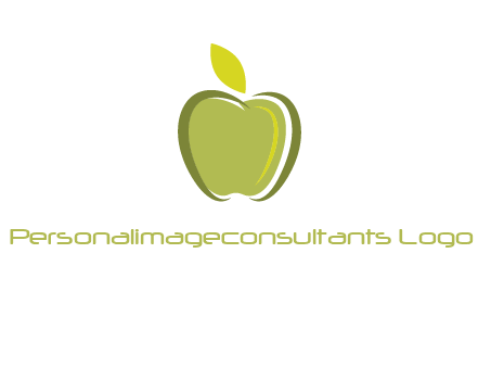 apple with leaf icon