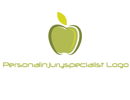 apple with leaf icon