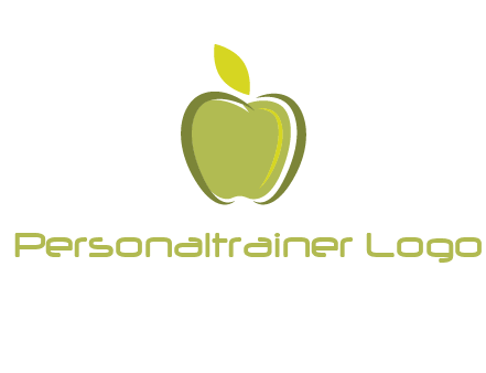 apple with leaf icon