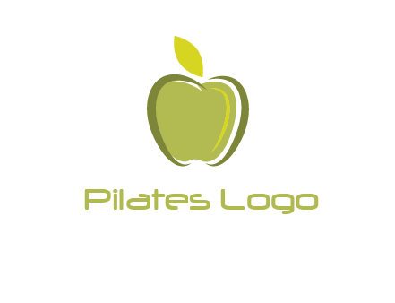 apple with leaf icon