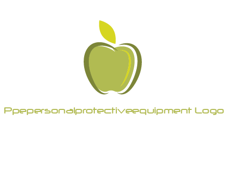 apple with leaf icon