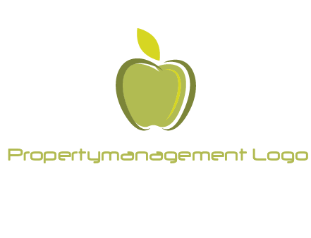 apple with leaf icon