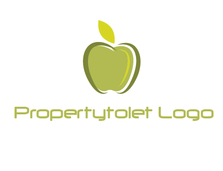 apple with leaf icon