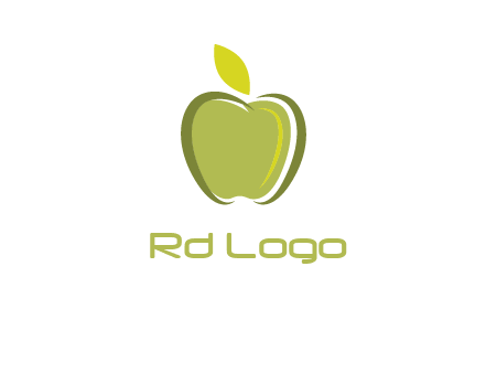 apple with leaf icon
