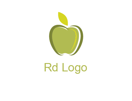 apple with leaf icon