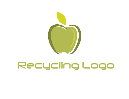 apple with leaf icon