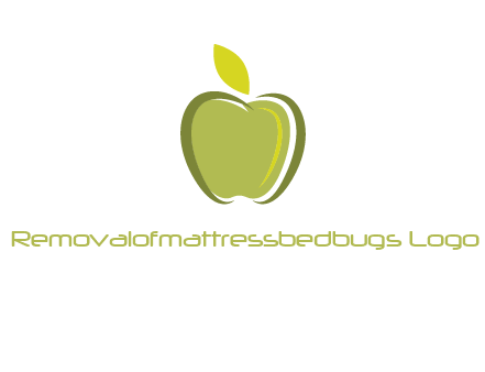 apple with leaf icon