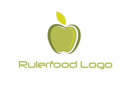 apple with leaf icon