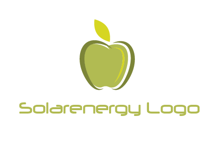 apple with leaf icon
