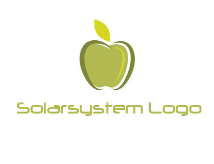 apple with leaf icon