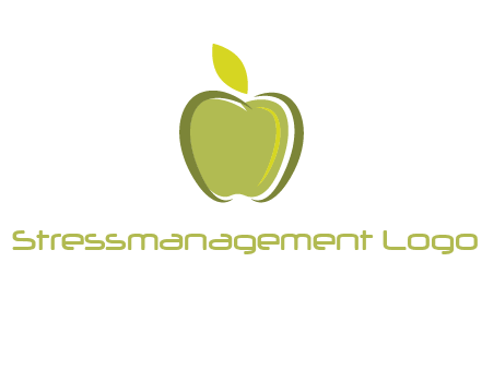 apple with leaf icon