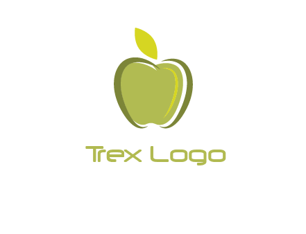 apple with leaf icon