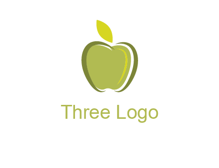 apple with leaf icon