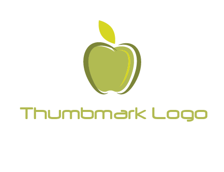 apple with leaf icon