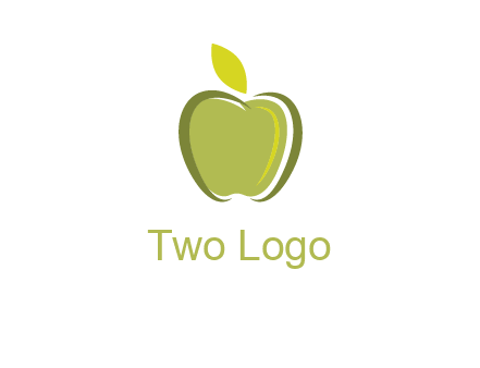 apple with leaf icon