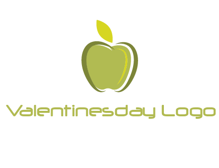 apple with leaf icon