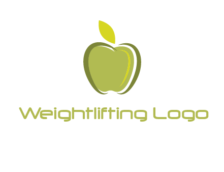 apple with leaf icon