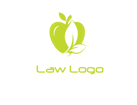 apple with leaves logo