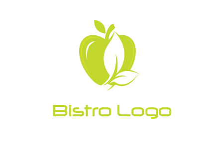 apple with leaves logo