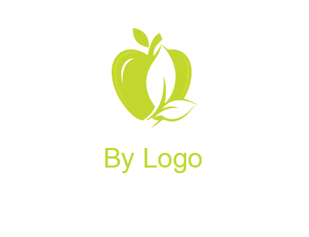 apple with leaves logo