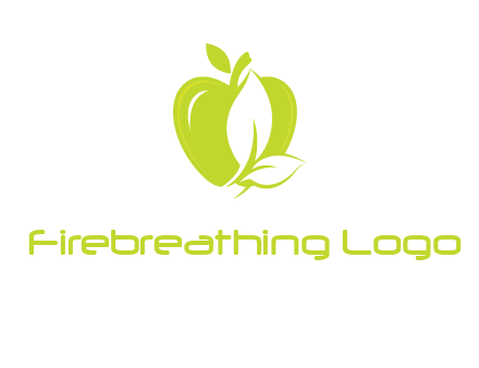 apple with leaves logo