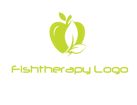 apple with leaves logo