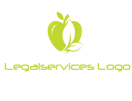 apple with leaves logo