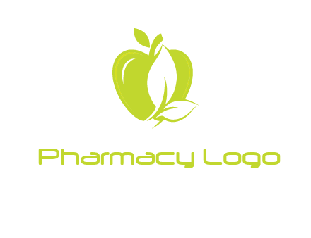 apple with leaves logo