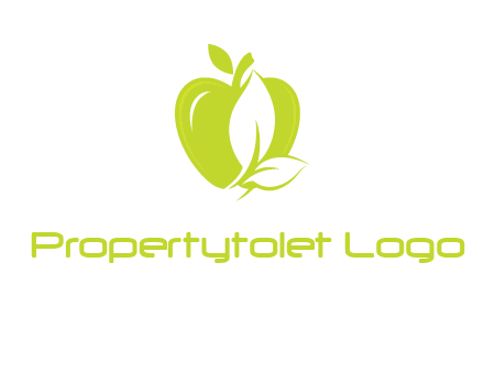 apple with leaves logo