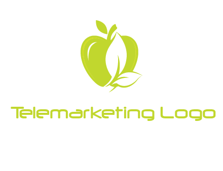 apple with leaves logo