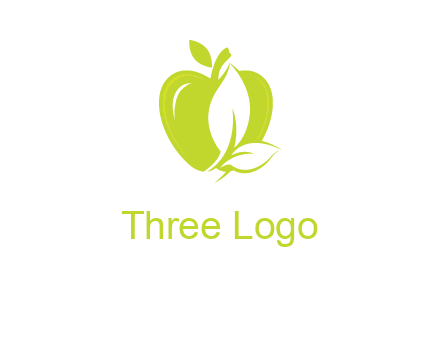 apple with leaves logo