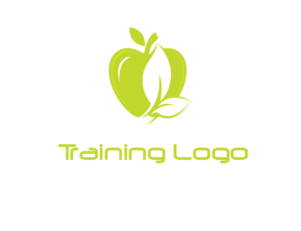 apple with leaves logo