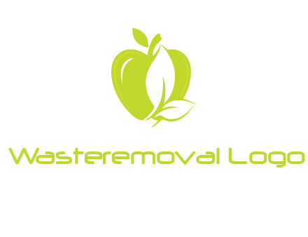 apple with leaves logo