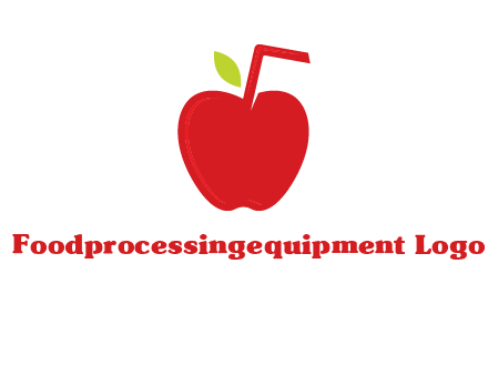 apple with straw beverage logo