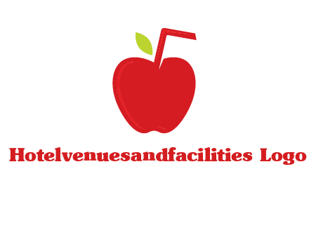 apple with straw beverage logo